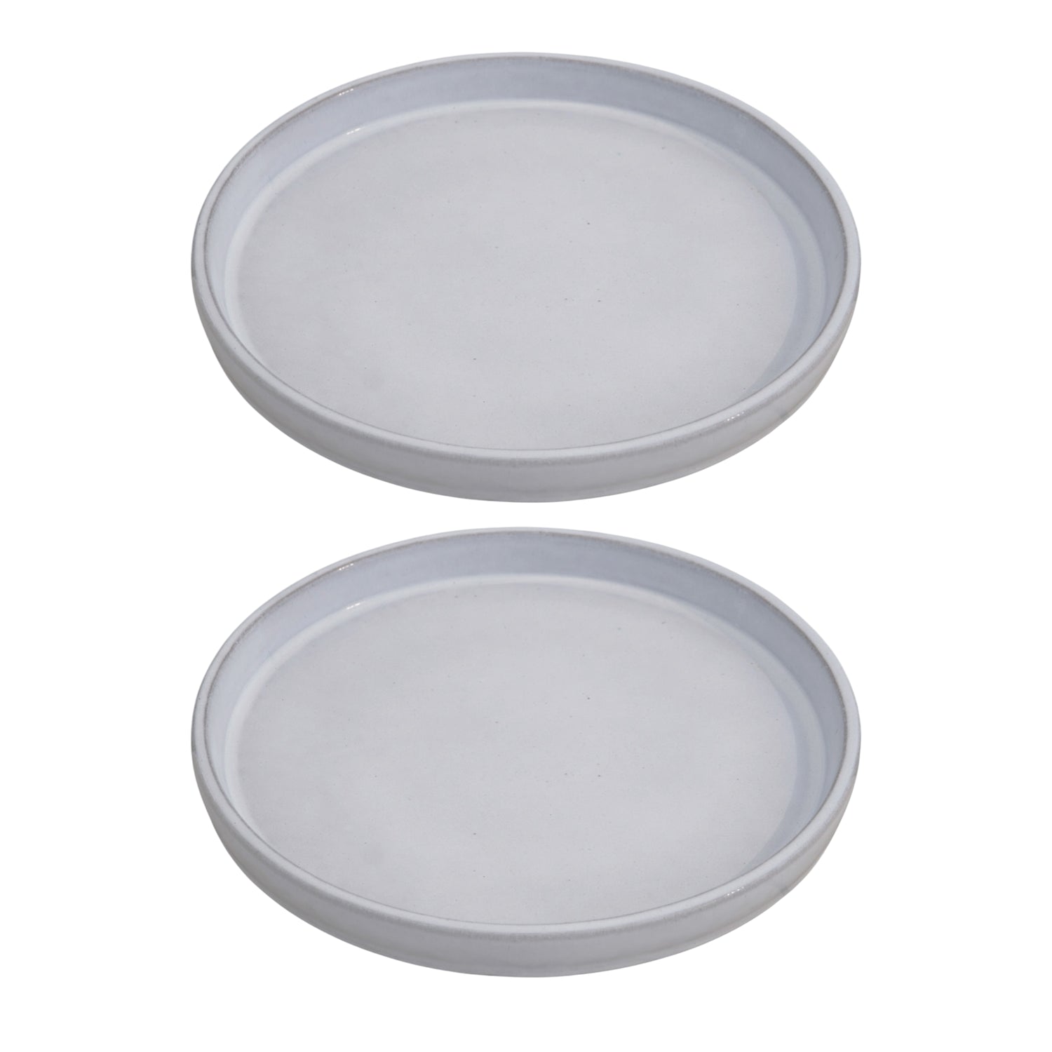 Round White Ceramic Clay Plant Saucer