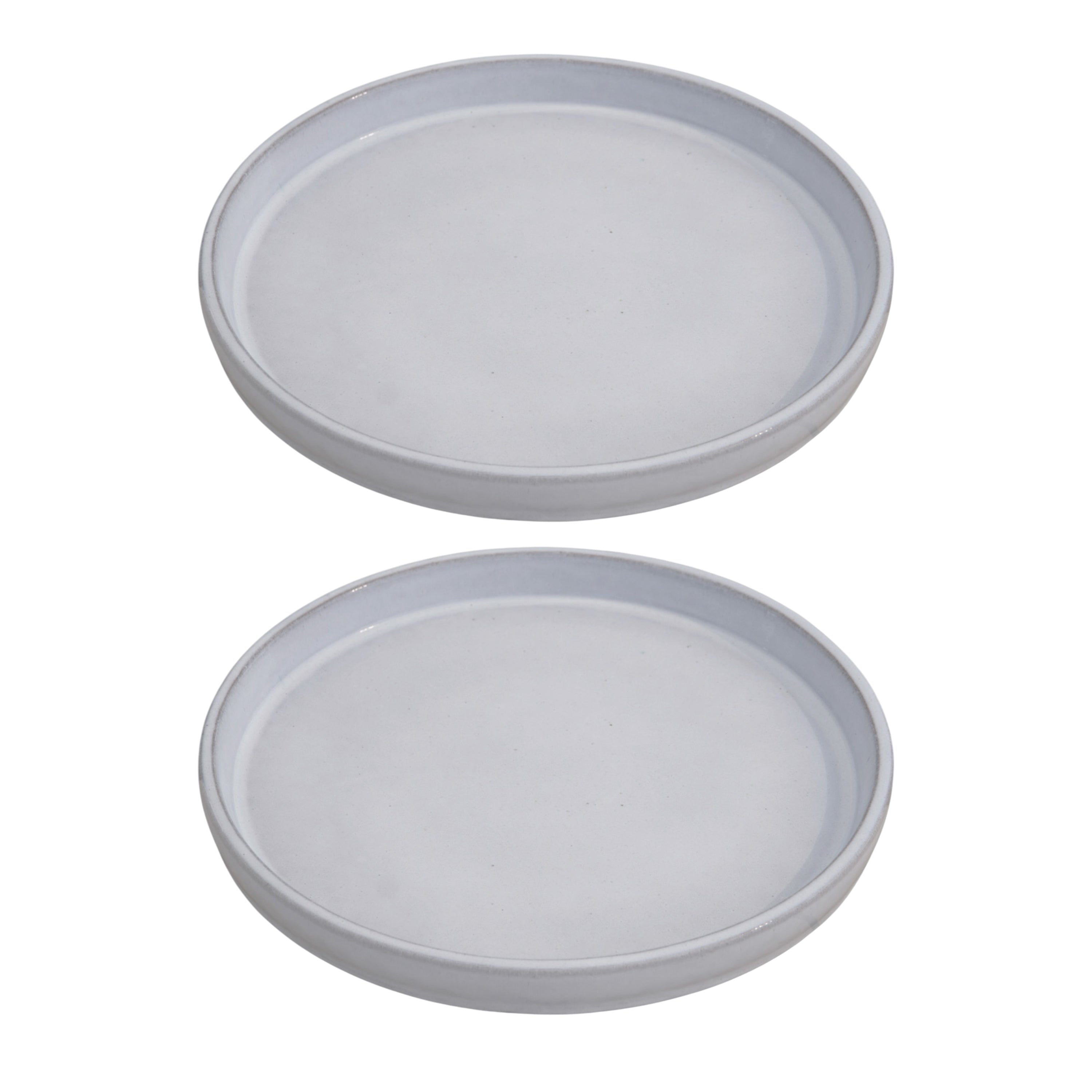 Round White Ceramic Clay Plant Saucer