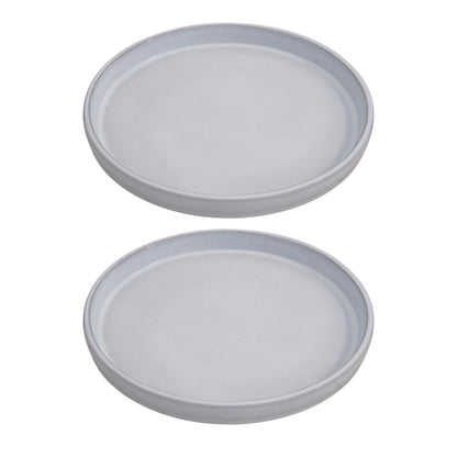 Round White Ceramic Clay Plant Saucer