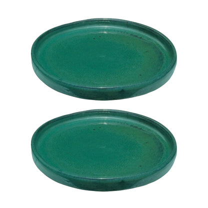Round Jade Ceramic Clay Plant Saucer