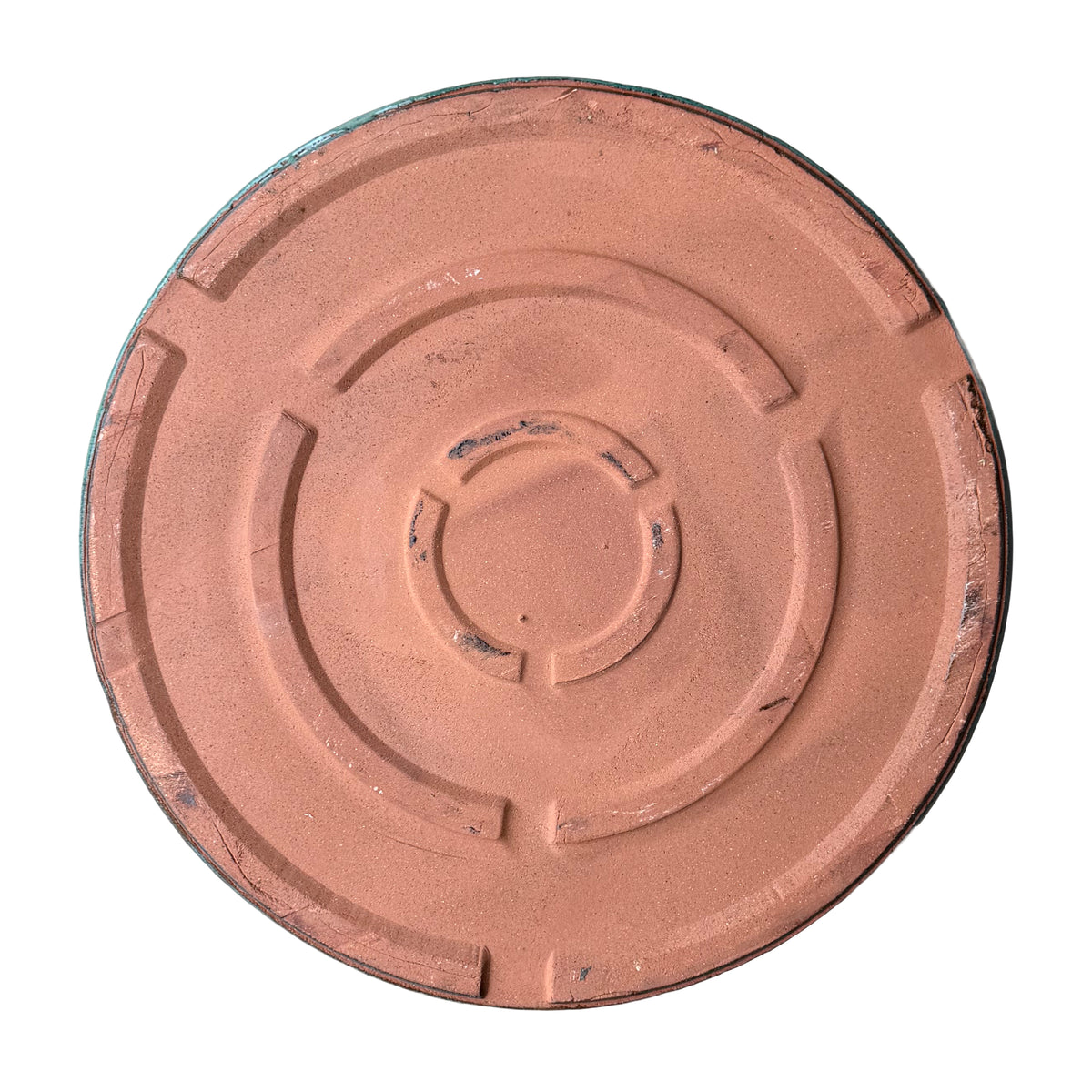 Round Teal Ceramic Plant Saucer