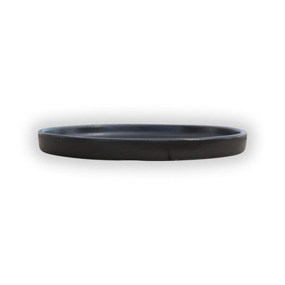 Round Black Ceramic Clay Plant Saucer