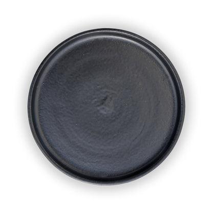 Round Black Ceramic Clay Plant Saucer
