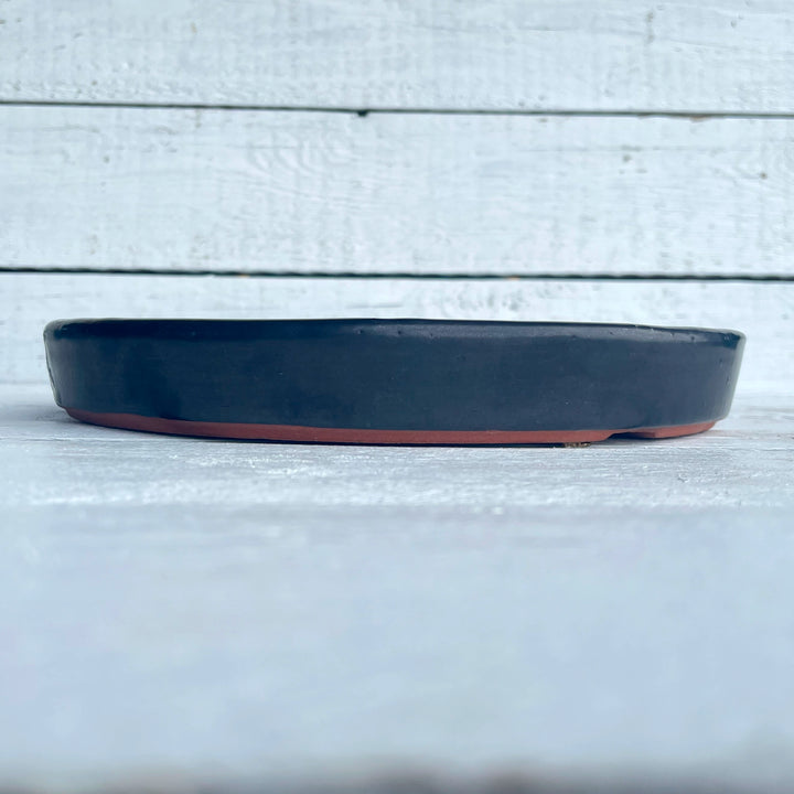 Matte Black Round Ceramic Plant Saucer