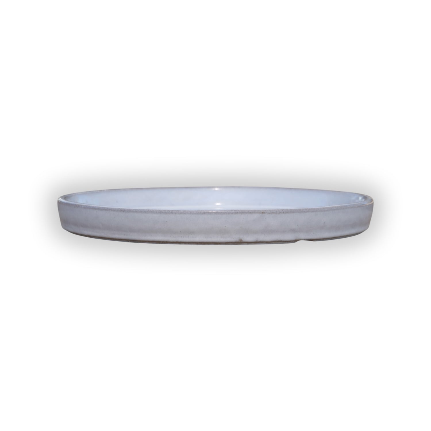 Round White Ceramic Clay Plant Saucer