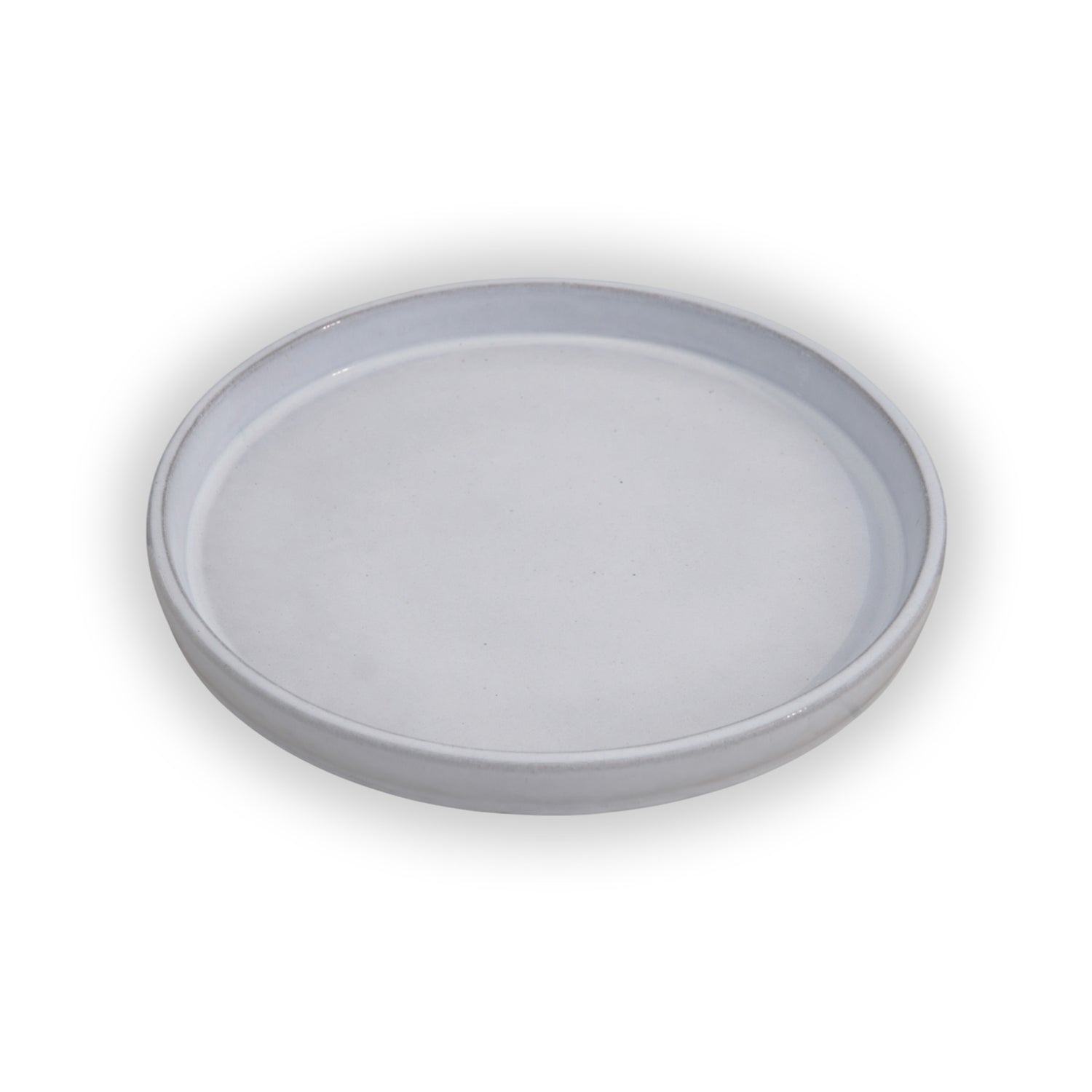 Round White Ceramic Clay Plant Saucer