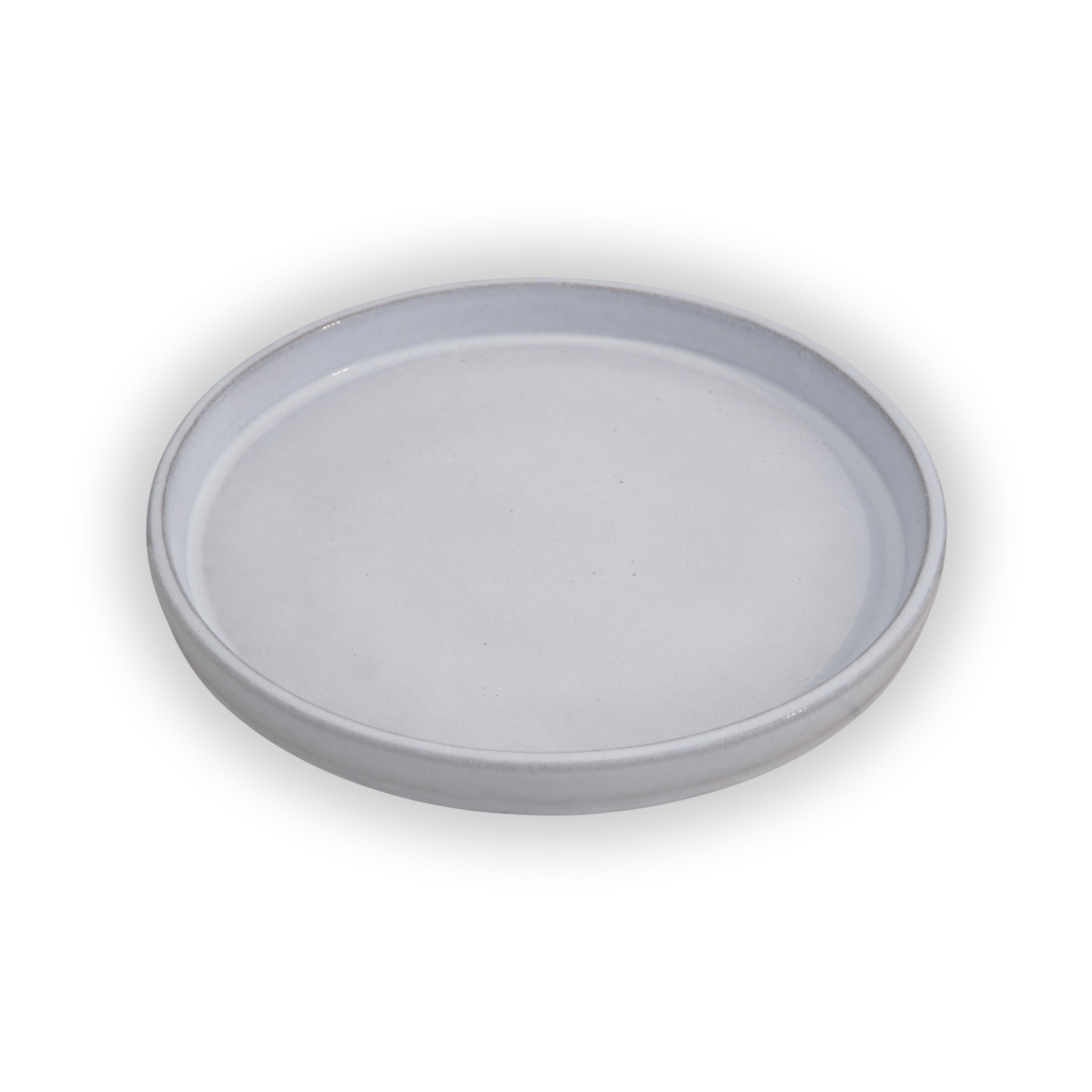 Round White Ceramic Clay Plant Saucer
