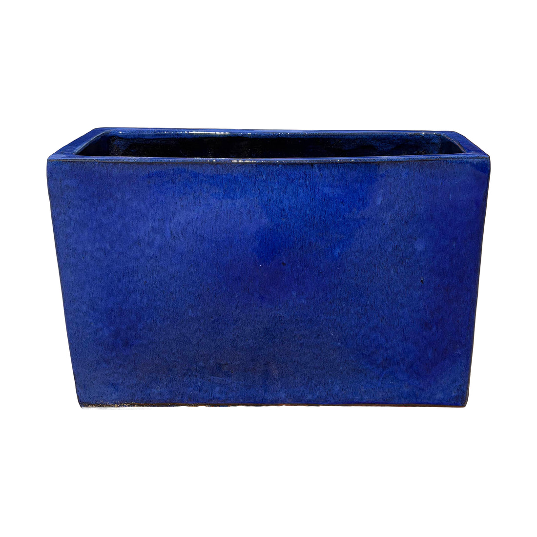 Falling Blue Glazed Rectangular Ceramic Planter