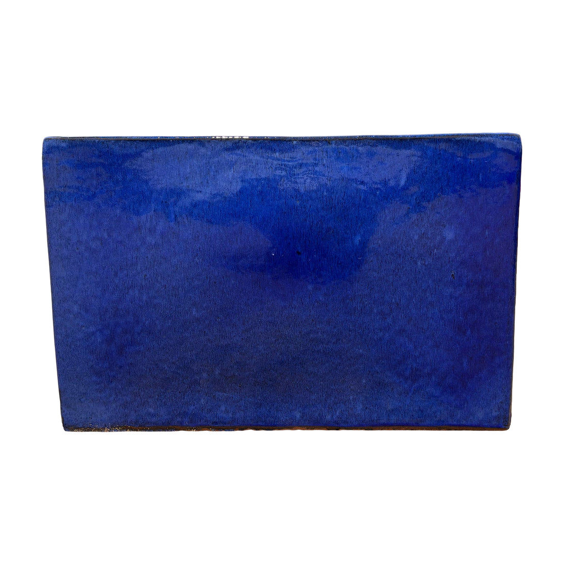 Falling Blue Glazed Rectangular Ceramic Planter