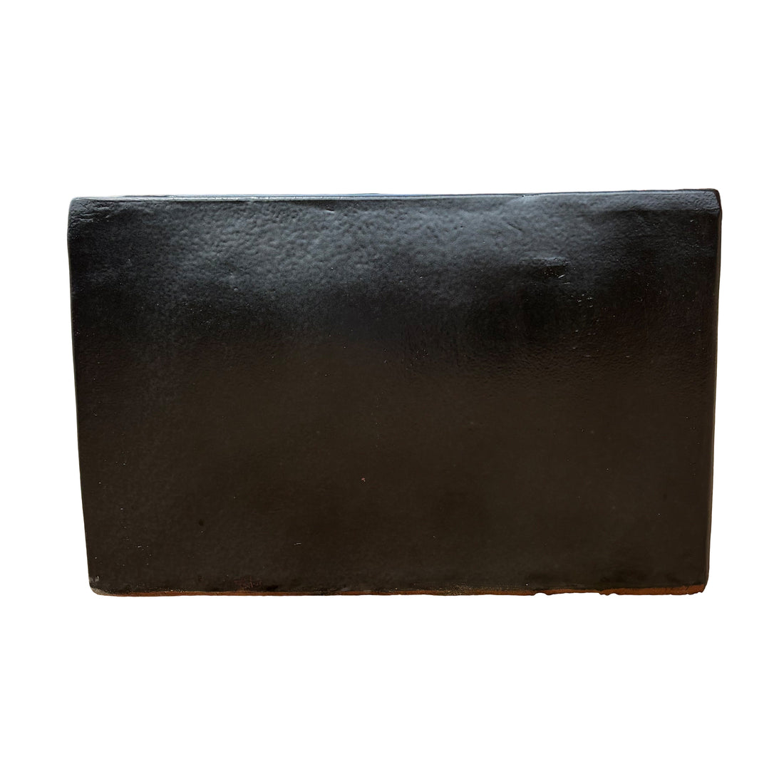 Matte Black Glazed Rectangular Ceramic Planter