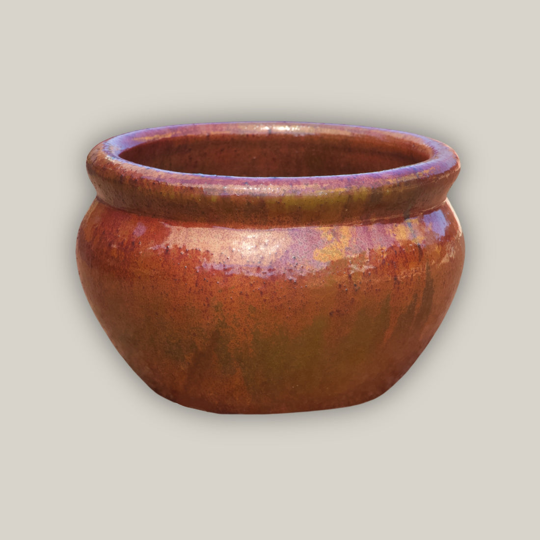 3211CO - Copper Red Sanskrit Planter