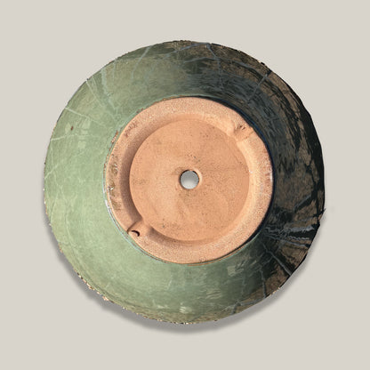 372L16FS - Green Cream Low Wide Planter-FREE SHIPPING