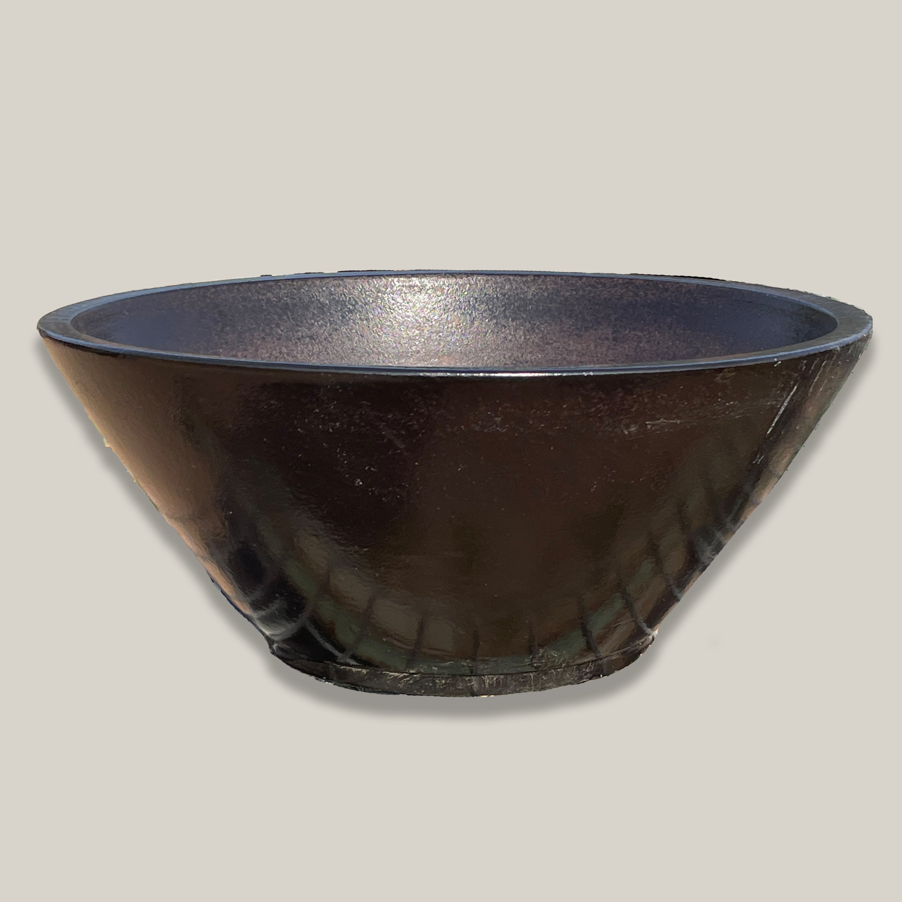 Black Low Wide Planter | Ten Thousand Pots