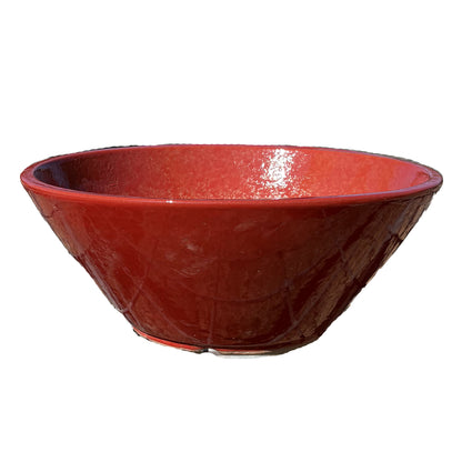 Bright Red Low Wide Planter