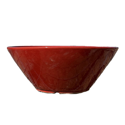 Bright Red Low Wide Planter