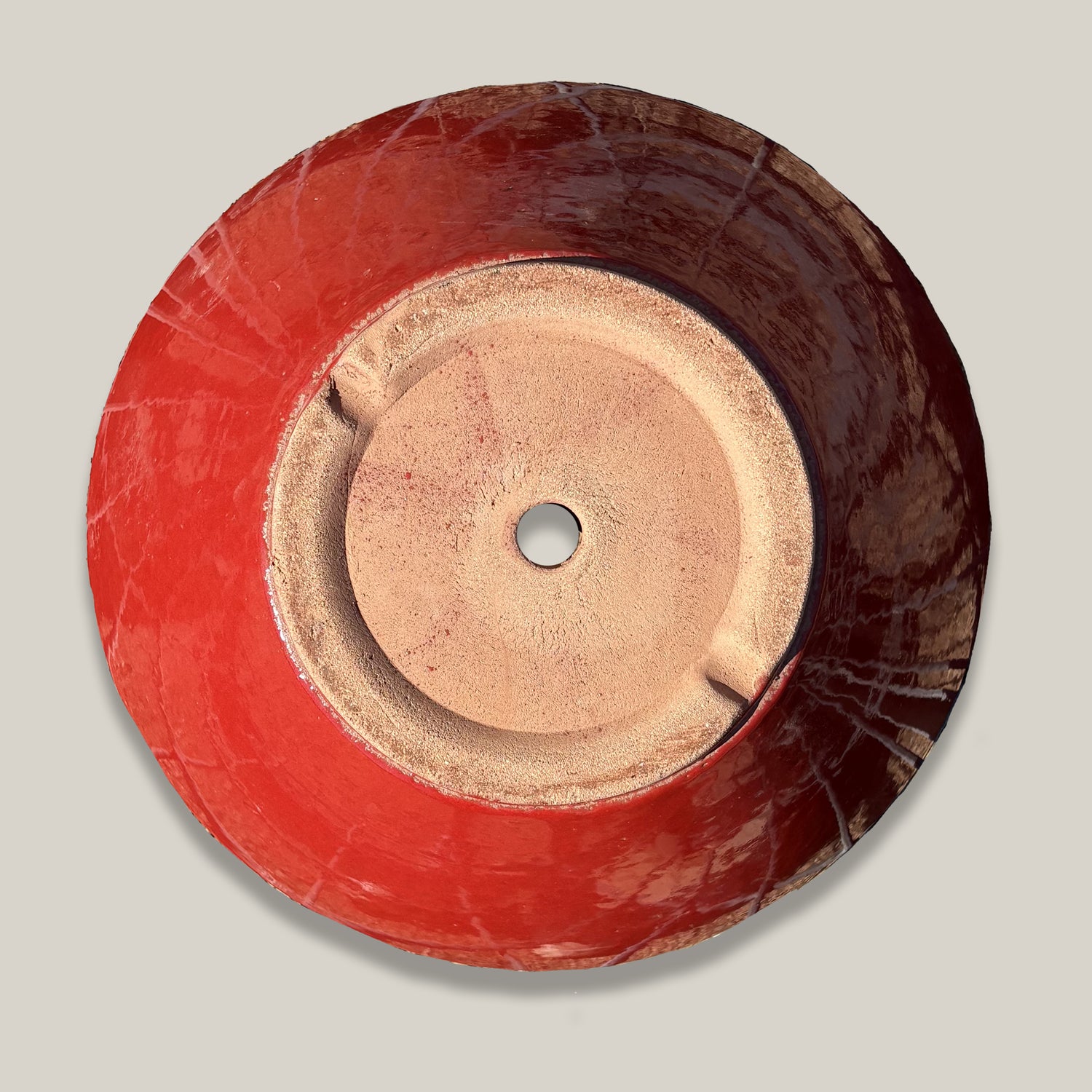 372L14FS - Bright Red Low Wide Planter-FREE SHIPPING