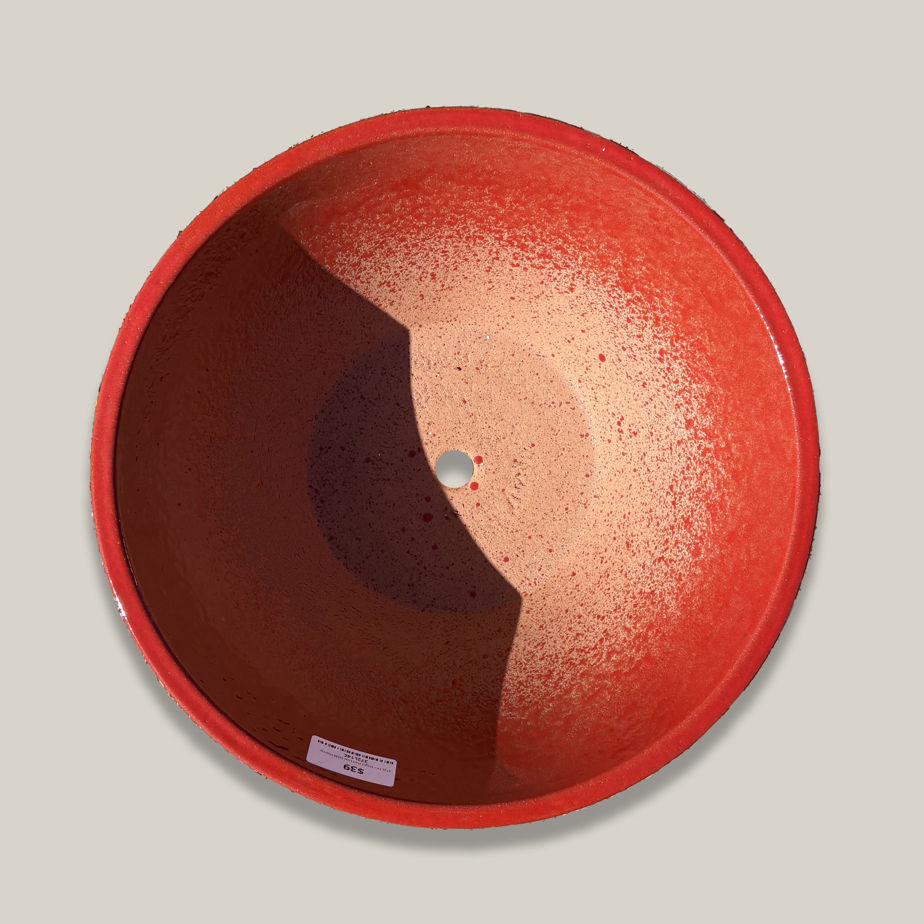 372L14FS - Bright Red Low Wide Planter-FREE SHIPPING