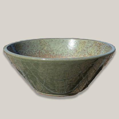 372L16FS - Green Cream Low Wide Planter-FREE SHIPPING