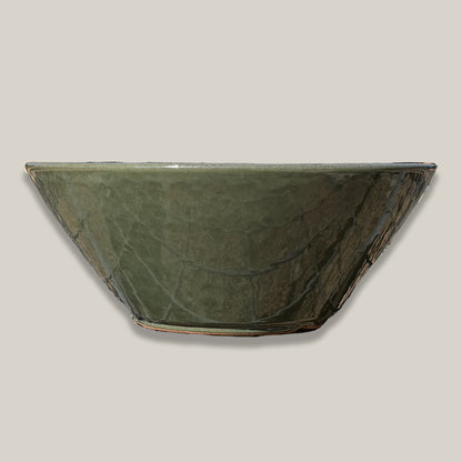 372L16FS - Green Cream Low Wide Planter-FREE SHIPPING