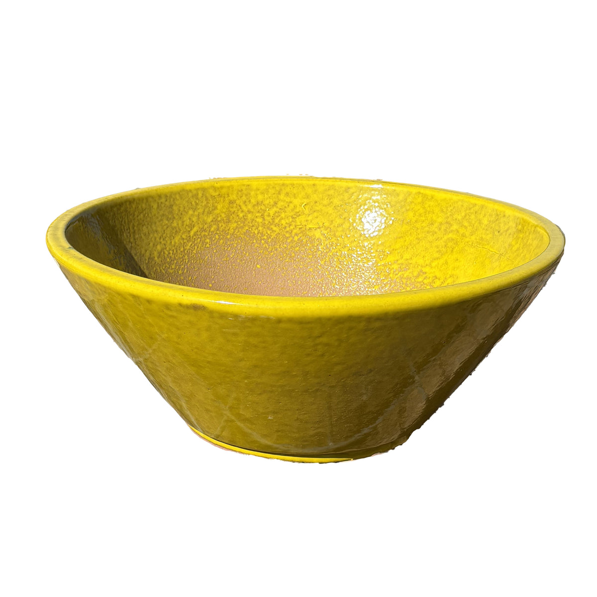 Atomic Yellow Low Wide Planter