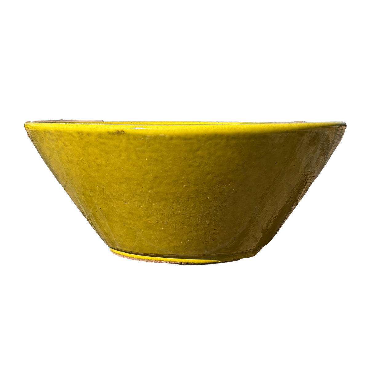 Atomic Yellow Low Wide Planter