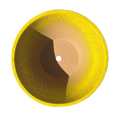 Atomic Yellow Low Wide Planter