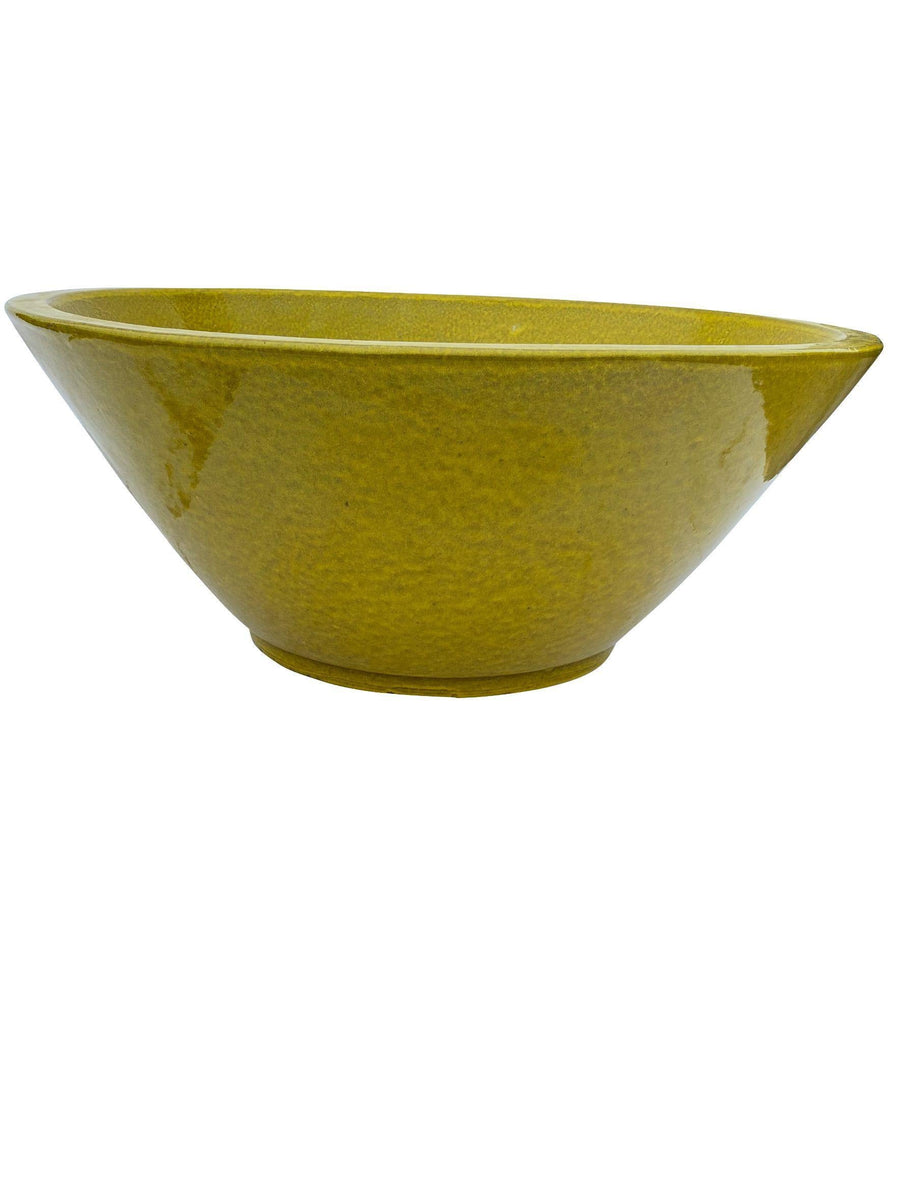 Atomic Yellow Low Wide Planter | Ten Thousand Pots