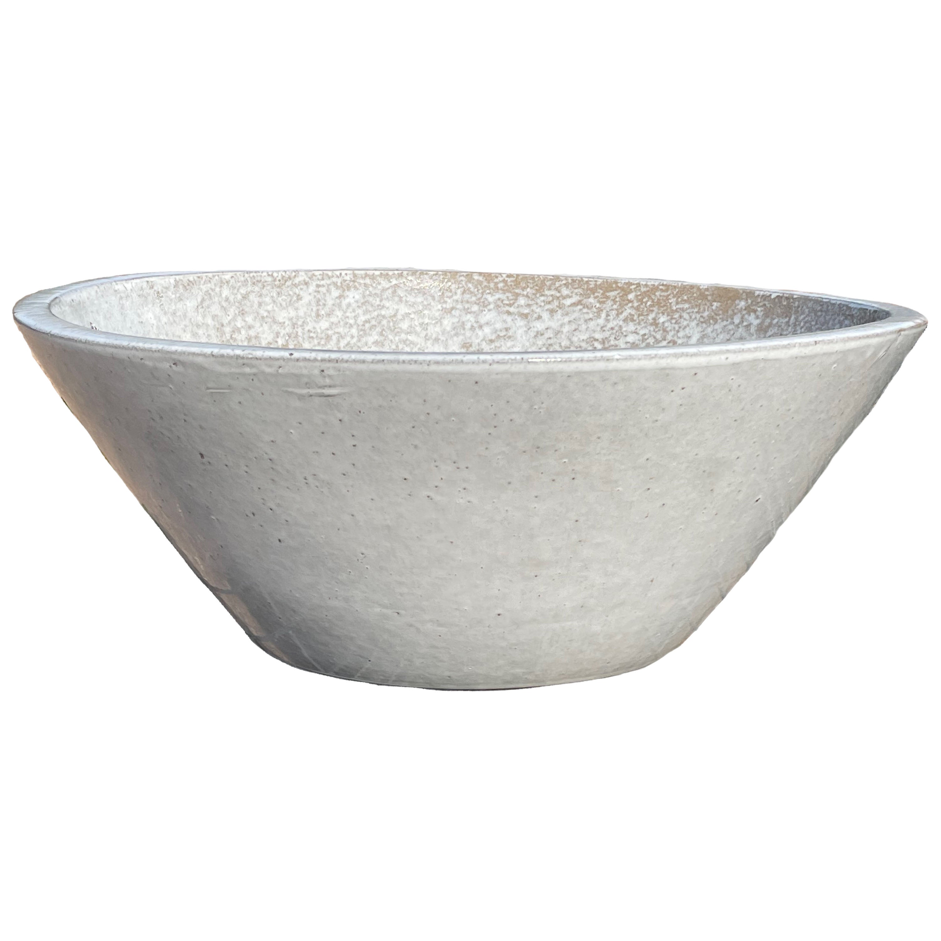 White Low Wide Planter