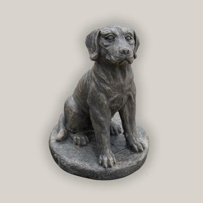 Sitting Lab on Base Sculpture