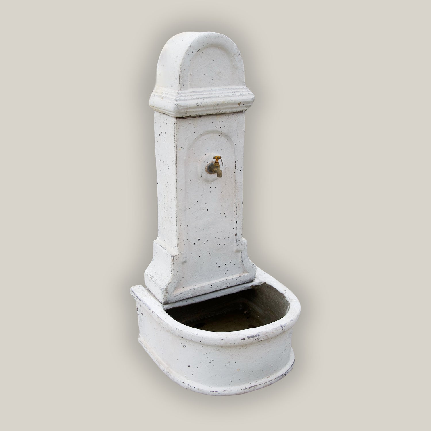 771WFR20 - Matte White Grandfather Clock Wall Fountain