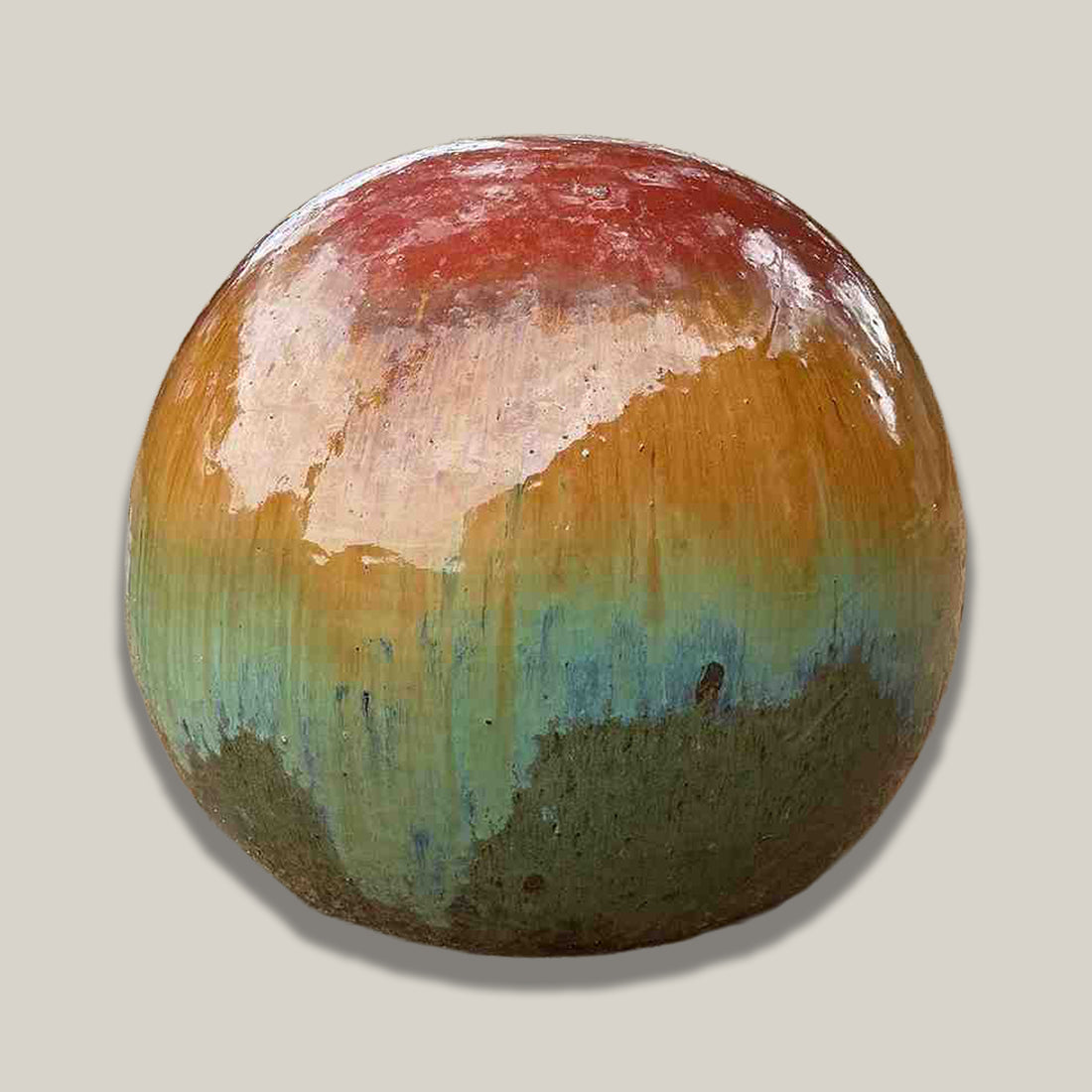 5011S2 - Honey Tri-Color Ceramic Garden Sphere