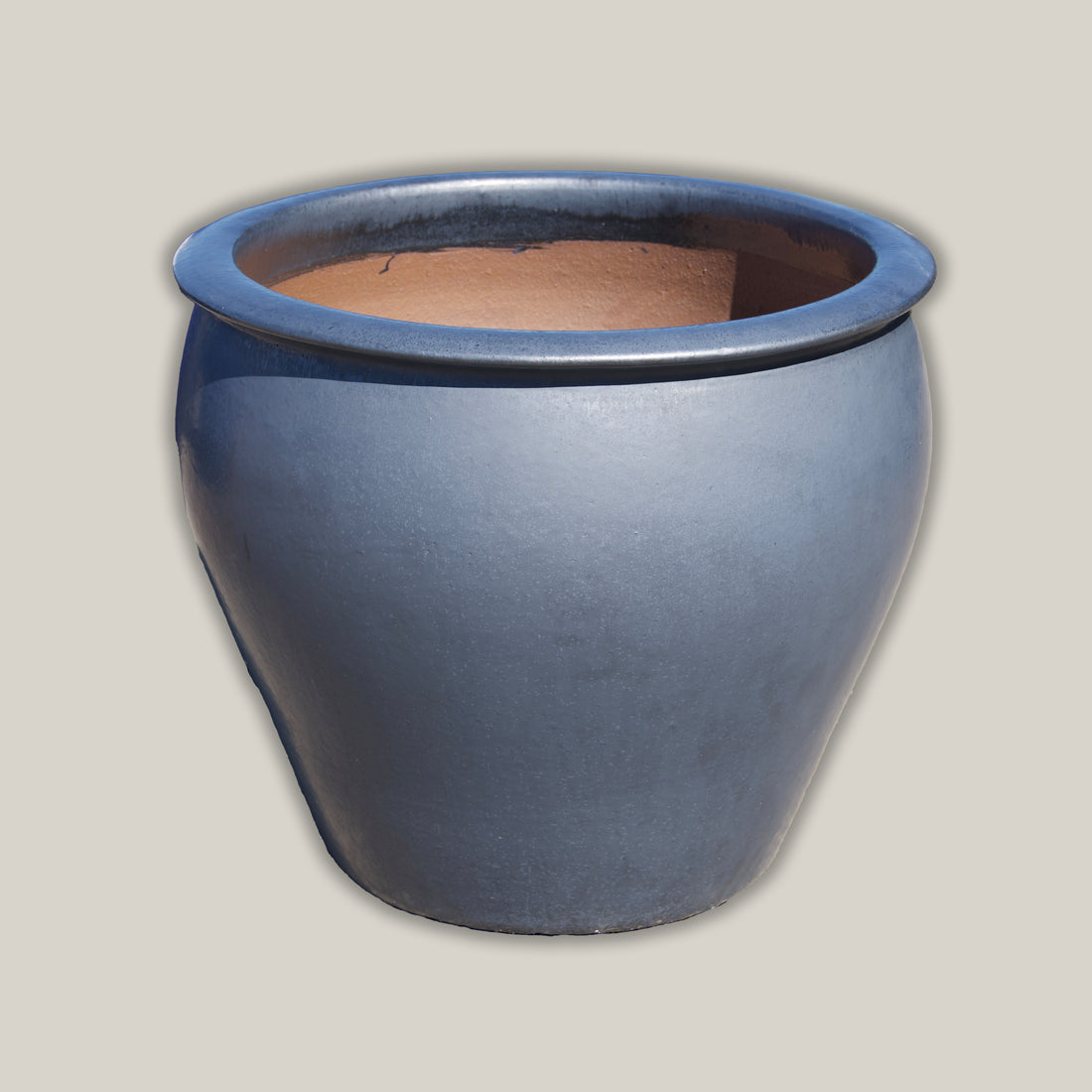6004H33 - Matte Black Round Rim Tapered Planter