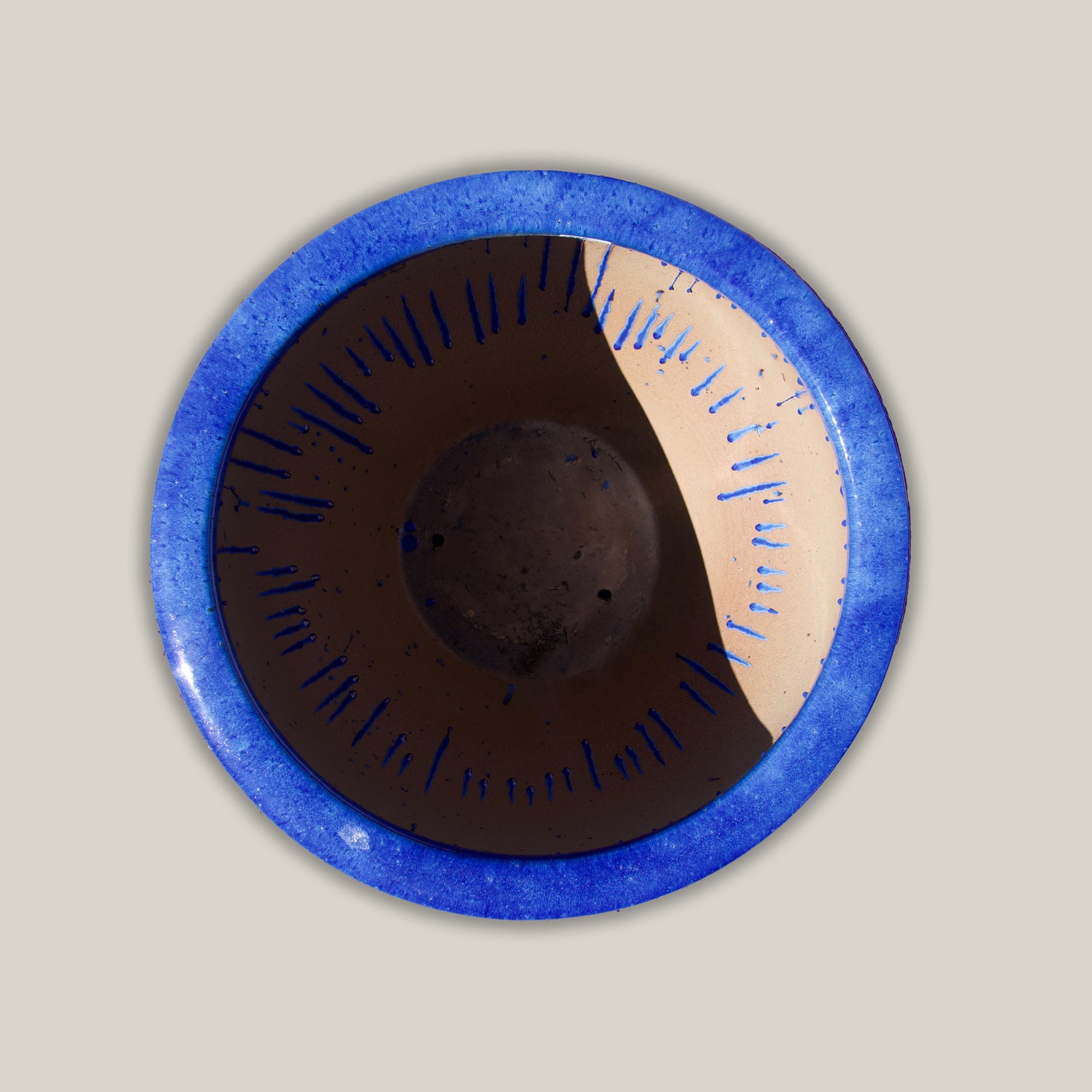 6004H47 - Blue Round Rim Tapered Planter