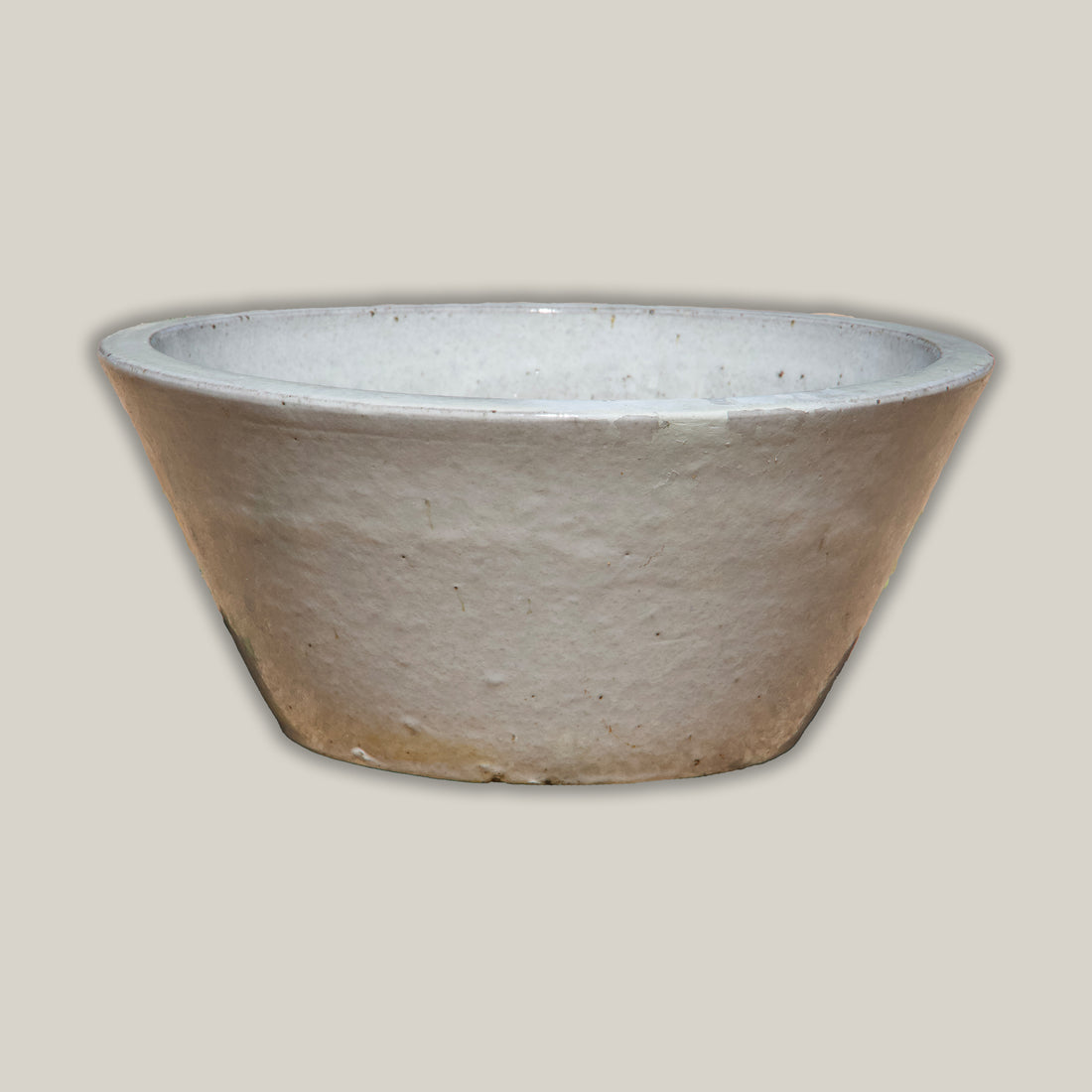 6028H25 - White Low Cone Pot