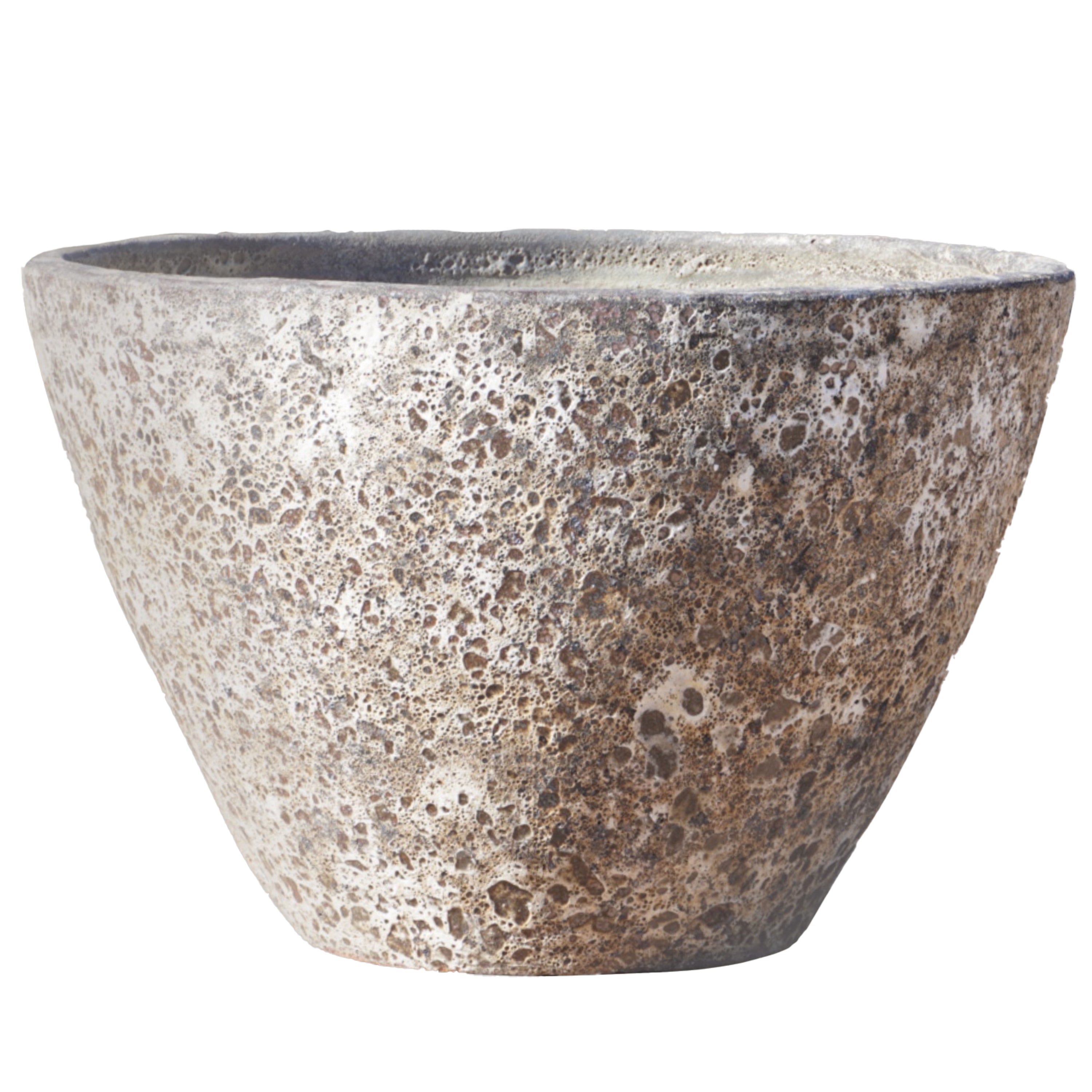 602R29FS - Relic Rust Rustic Low Cone Ceramic Planter  - FREE SHIPPING