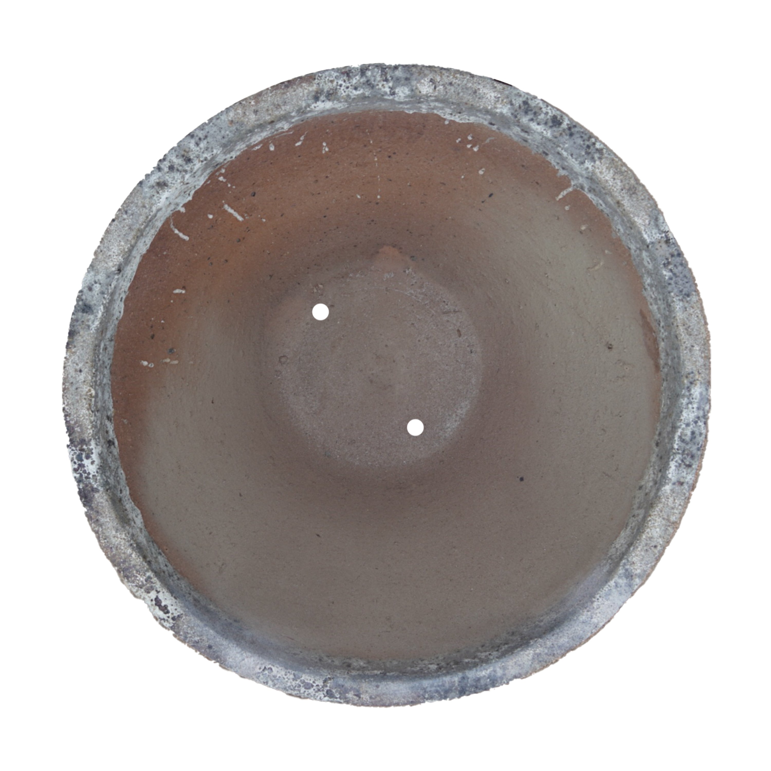 602R9FS - Atlantis White Rustic Low Cone Ceramic Planter - FREE SHIPPING