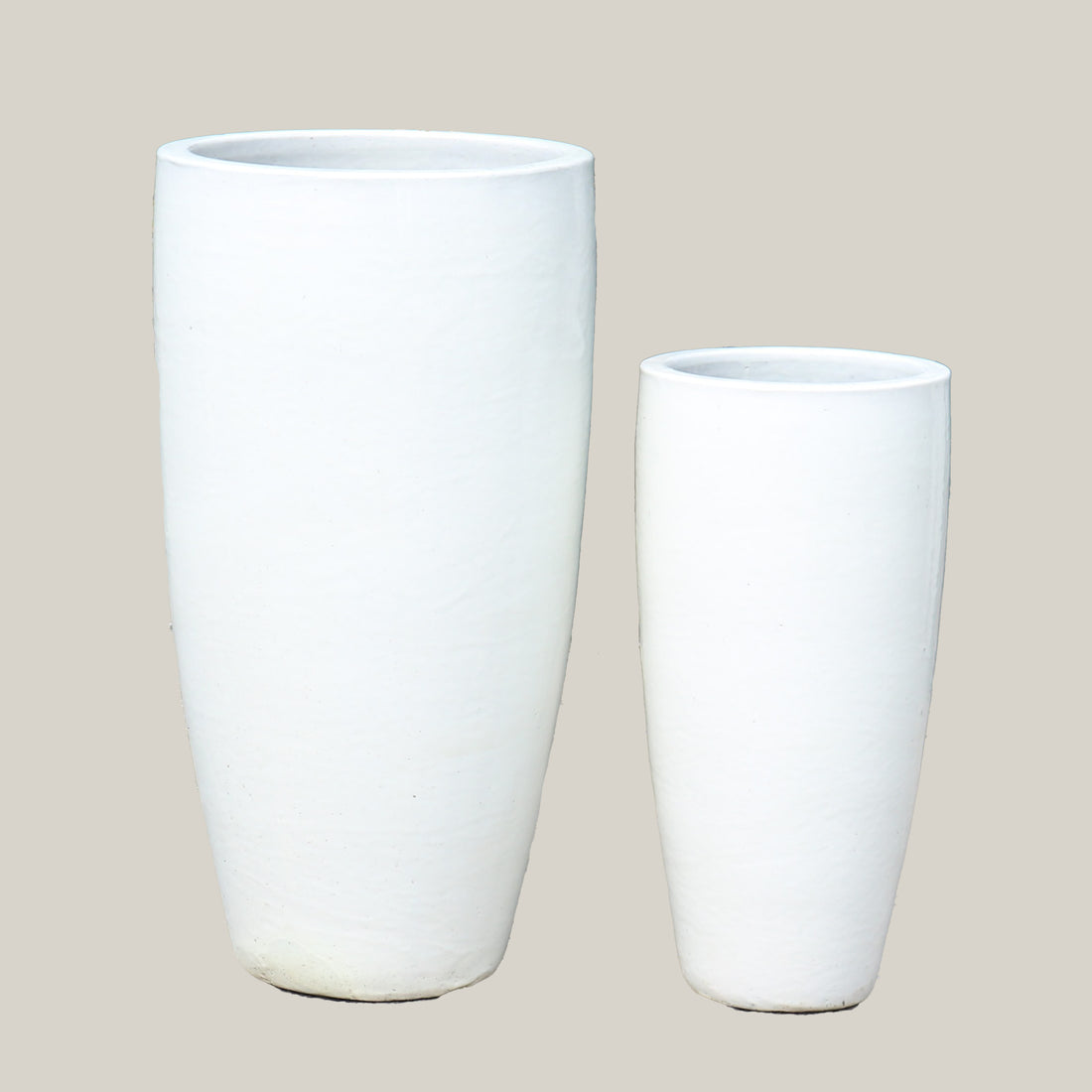 6036H25 - White Tall Tapered Cylinder Planter