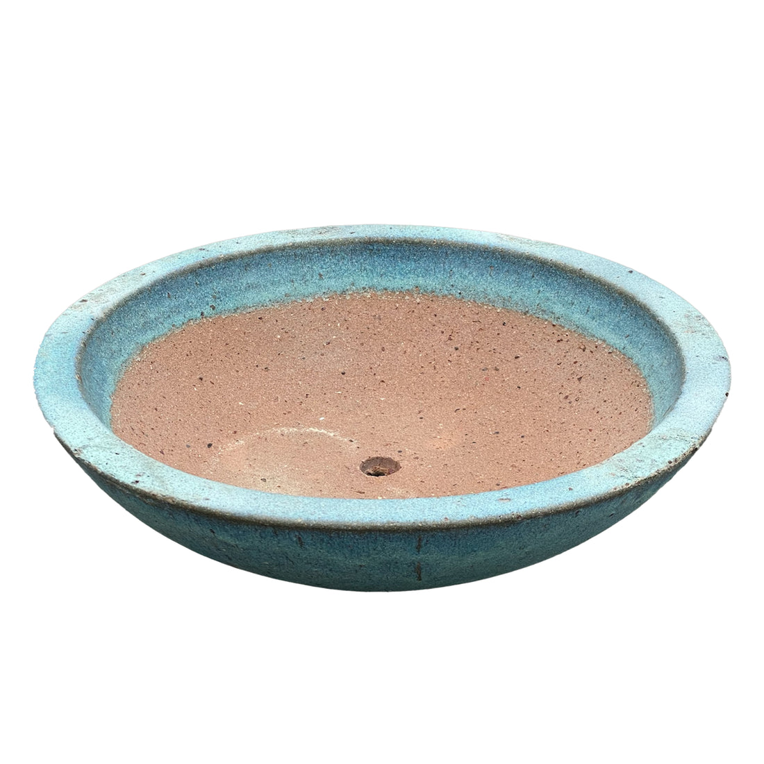 603R17FS - Matte Green Rustic Style Wide Bowl - FREE SHIPPING