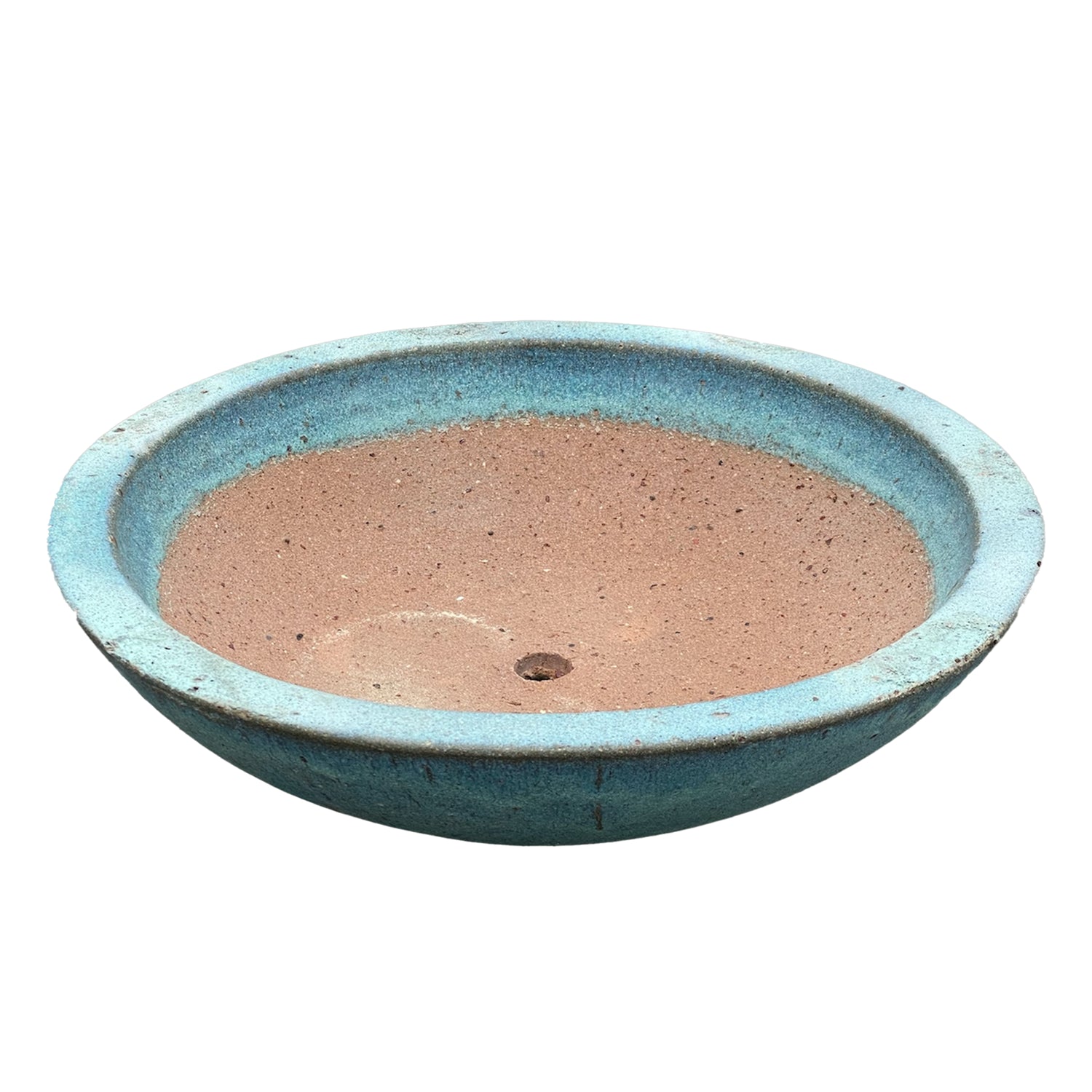 603R17FS - Matte Green Rustic Style Wide Bowl - FREE SHIPPING