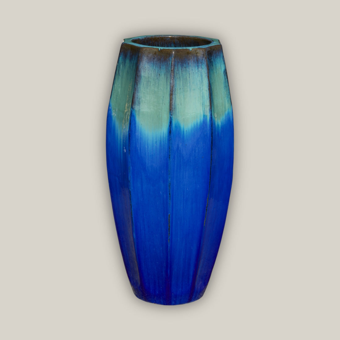 6077H52 - Turquoise/Blue Star Fruit Planter