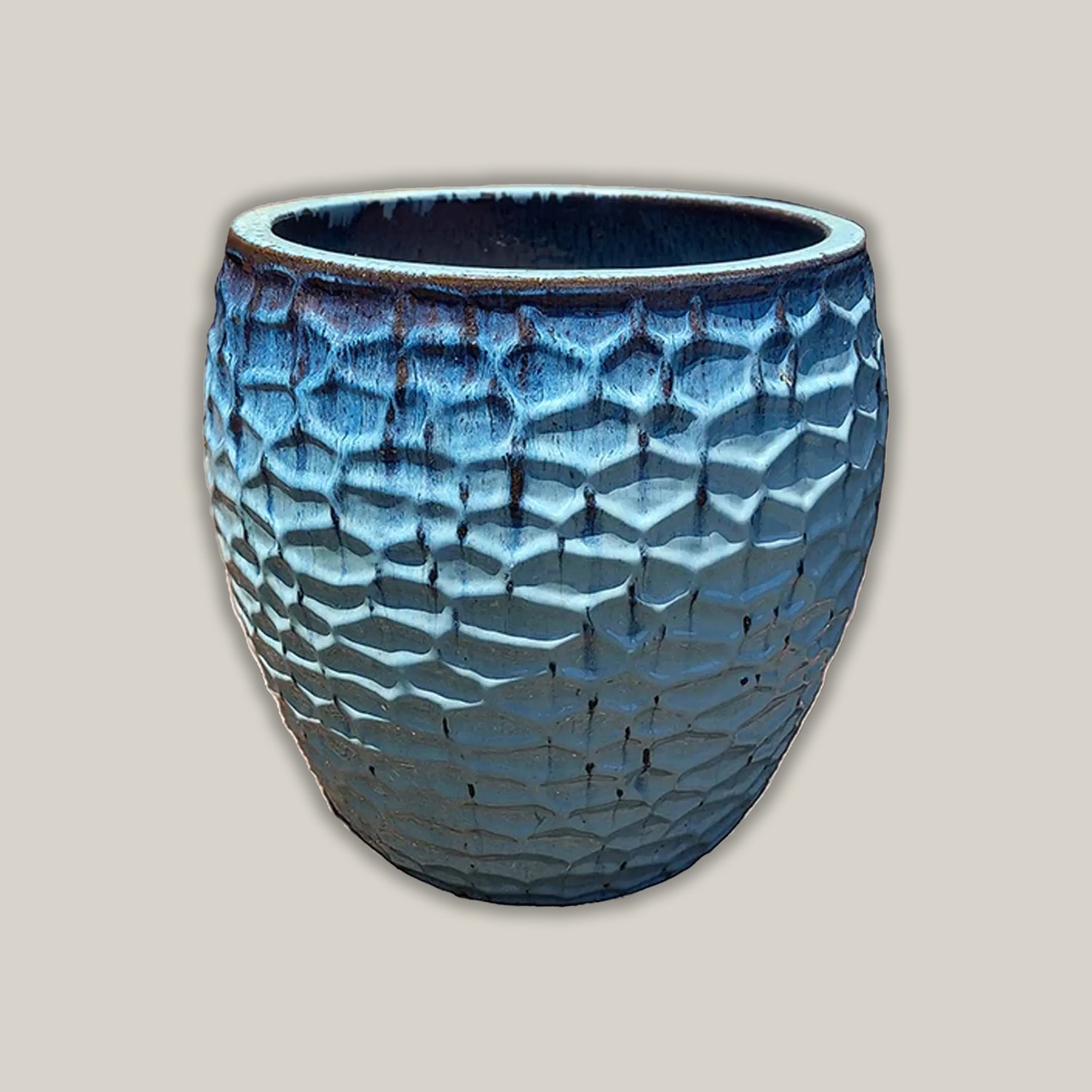 6105H4 - Light Turquoise Honeycomb Planter