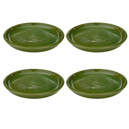 Round Apple Green Ceramic Plant Saucer