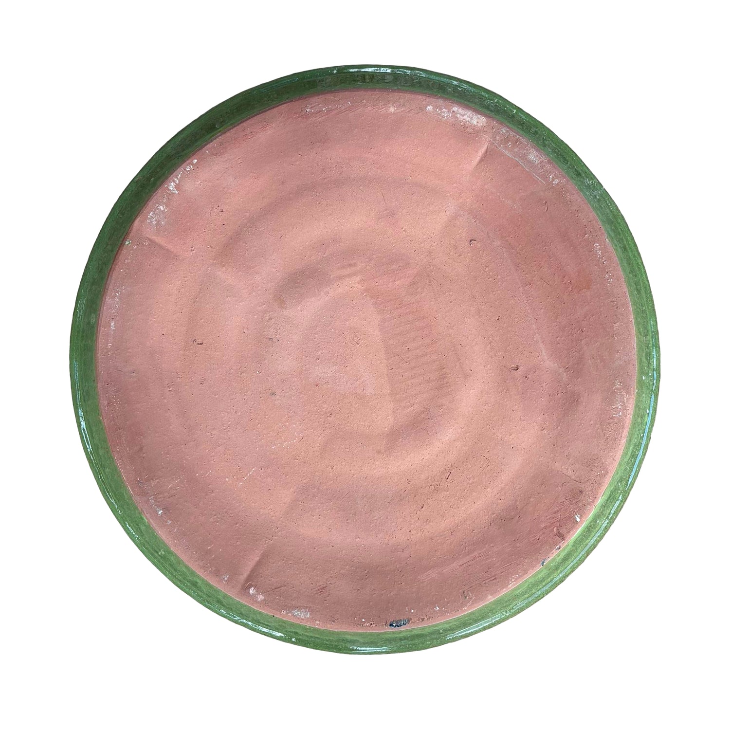 Round Green Avocado Ceramic Plant Saucer – additional view