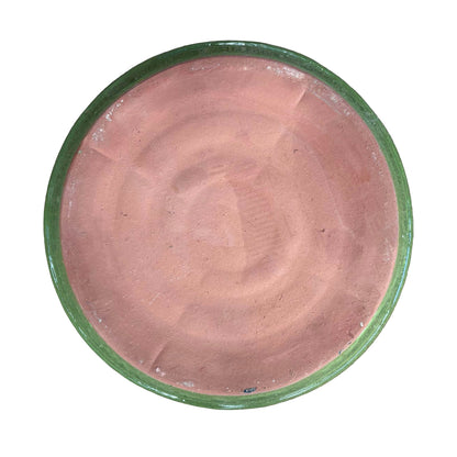 Round Green Avocado Ceramic Plant Saucer – additional view