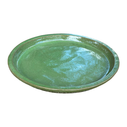 Round Green Avocado Ceramic Plant Saucer