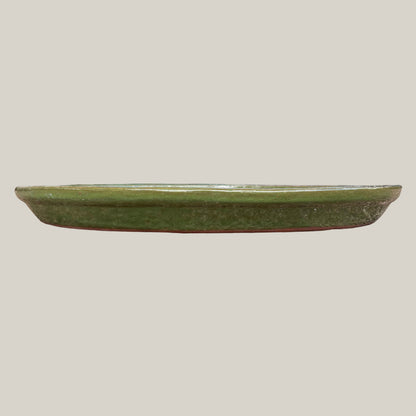 Round Green Avocado Ceramic Clay Pot Saucer – additional view