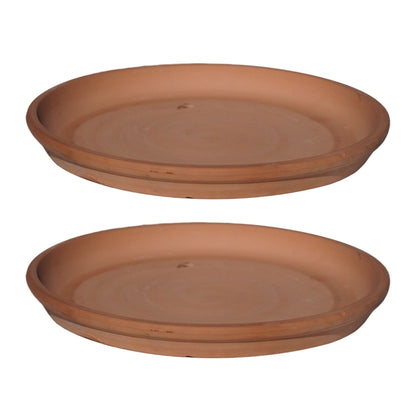 Round Unglazed Ceramic Plant Saucer