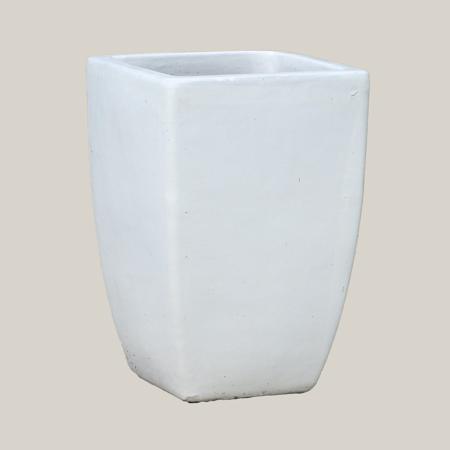 6137H25 - White Tall Tapered Square Planter