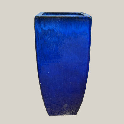 6137H47 - Blue Tall Tapered Square Planter