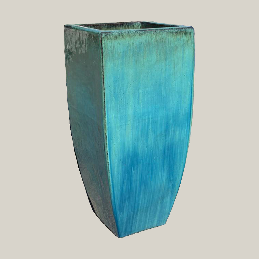 6137H82 - Falling Green Tall Tapered Square Planter